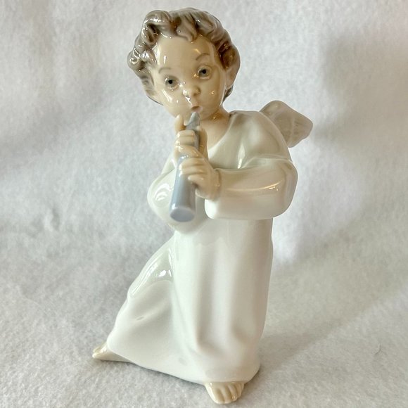 Retired Lladro Angel with Flute Figurine Rare New in Box 04540 Spain - Picture 1 of 11
